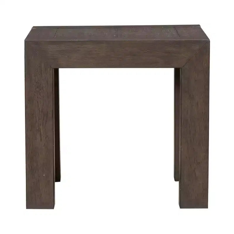 Table d'appoint carrée de salon - Espresso satiné