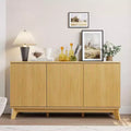 58 Sideboard Buffet Cabinet with Adjustable Shelves Storage & 4 Doors, Wood Buffet Console Table