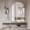 MAYEERTY Metal Framed Arched Bathroom Mirror for Wall