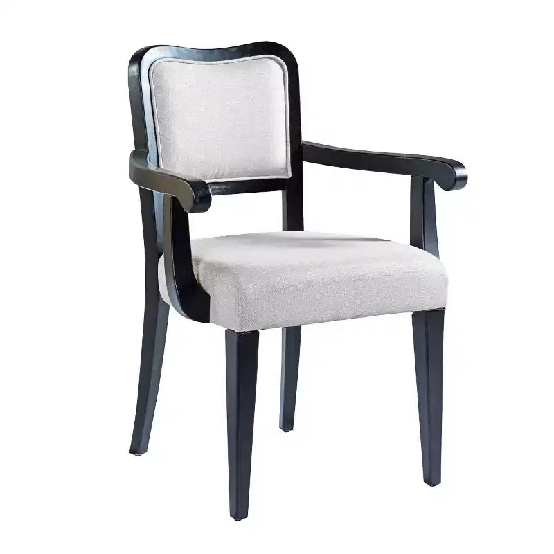 Chaises de salle à manger capitonnées traditionnelles avec cadre en bois massif, chaises élégantes