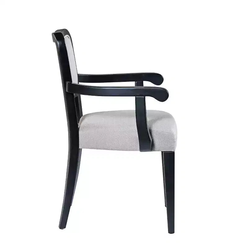 Chaises de salle à manger capitonnées traditionnelles avec cadre en bois massif, chaises élégantes