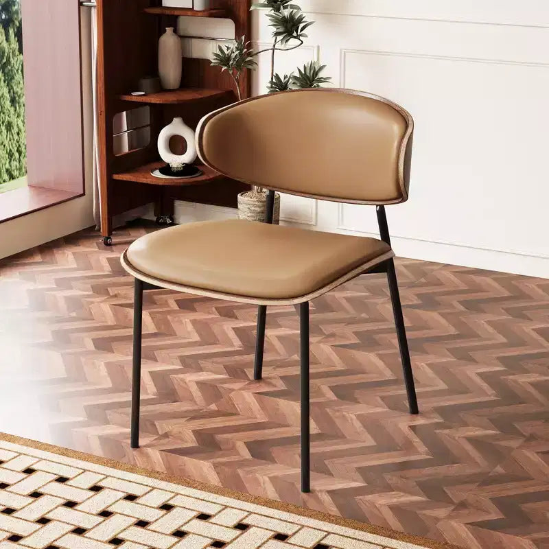 Luck Live Modern 2-Pack Contemporary Dining Chairs with Metal Frame, Soft Upholstered Seat & Back