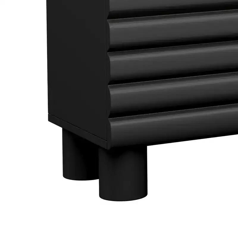 Meuble TV moderne avec rangement pour téléviseur de 75 pouces, console média solide avec étagères réglables