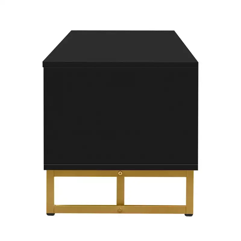 Meuble TV moderne pour téléviseur 65 pouces, meuble console de divertissement multimédia