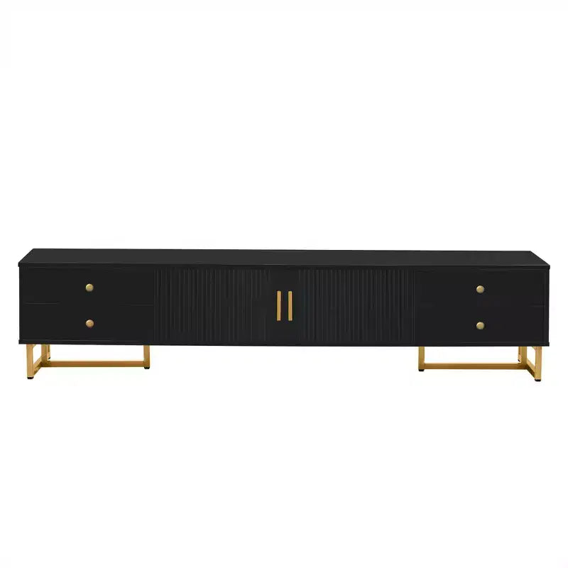 Meuble TV moderne pour téléviseur 65 pouces, meuble console de divertissement multimédia