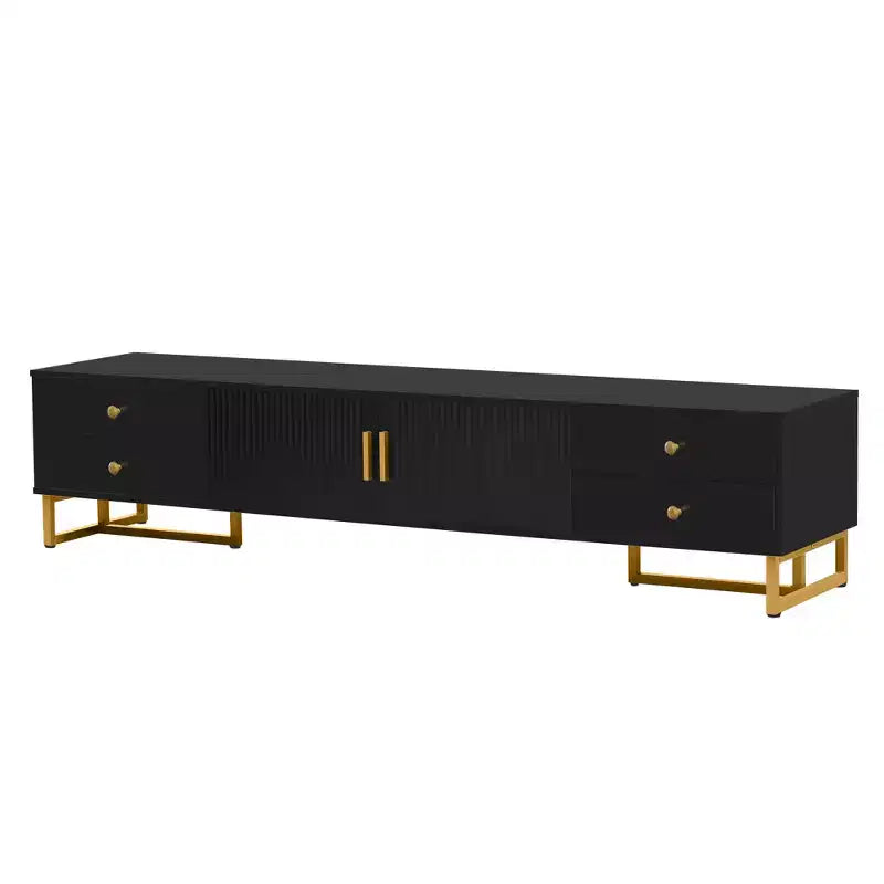 Meuble TV moderne pour téléviseur 65 pouces, meuble console de divertissement multimédia