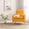 Fauteuil d'appoint capitonné avec coussin lombaire en caoutchouc naturel