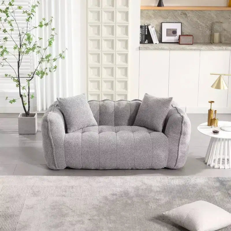 Pouf Géant 2 Personnes, Canapé Long en Chenille 167 cm