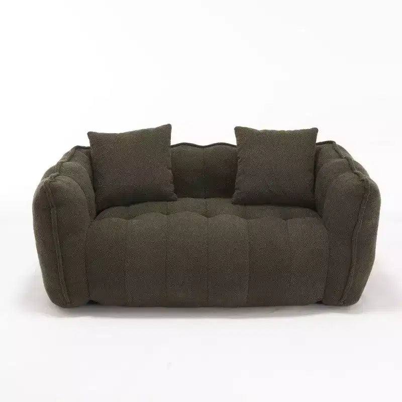 Pouf Géant 2 Personnes, Canapé Long en Chenille 167 cm