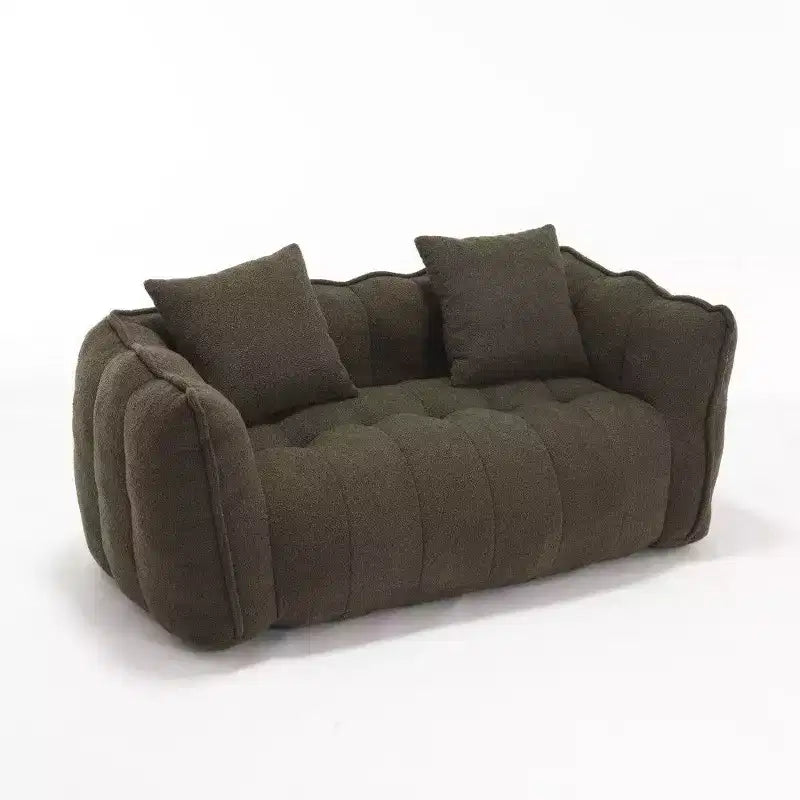 Pouf Géant 2 Personnes, Canapé Long en Chenille 167 cm