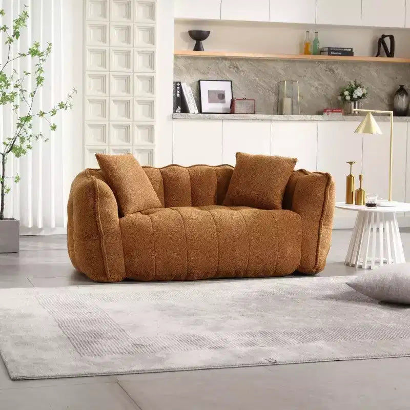 Pouf Géant 2 Personnes, Canapé Long en Chenille 167 cm