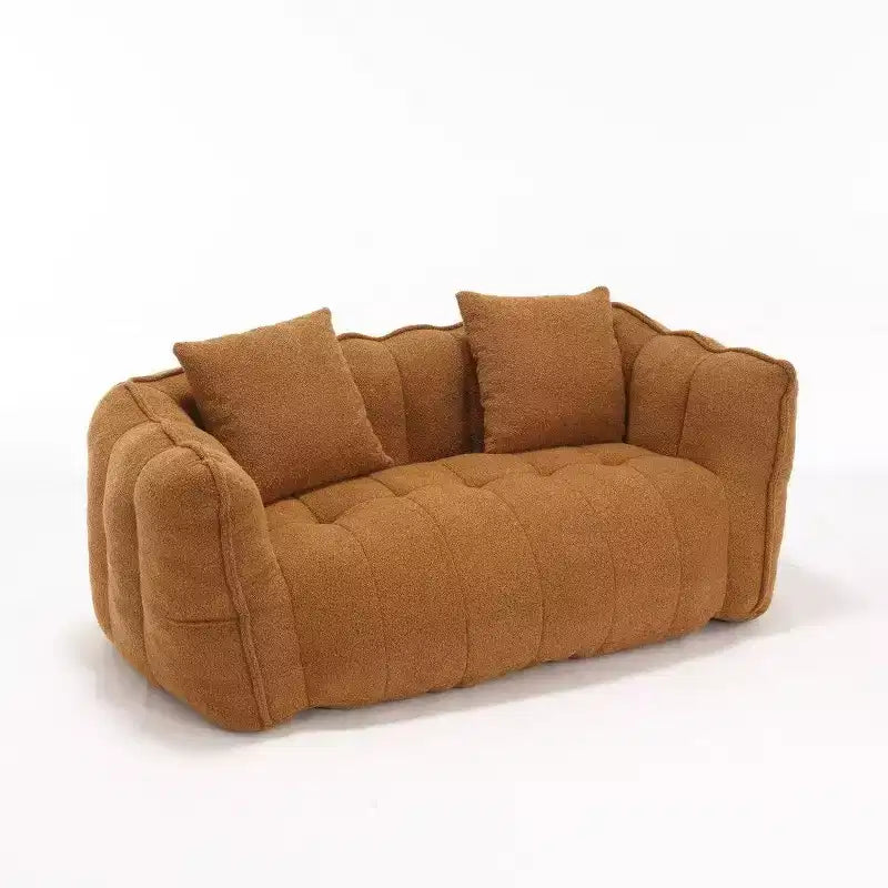 Pouf Géant 2 Personnes, Canapé Long en Chenille 167 cm