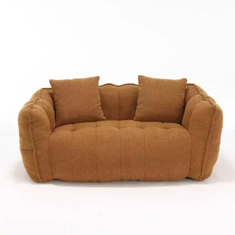 Pouf Géant 2 Personnes, Canapé Long en Chenille 167 cm