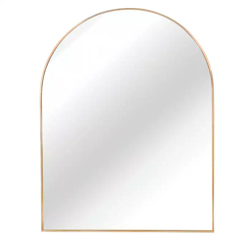 Miroir de salle de bain arqué, Miroir mural avec cadre en métal