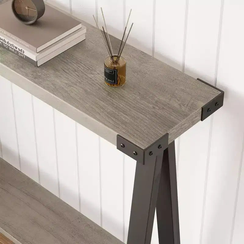 Console de ferme avec cadre en métal Table de canapé