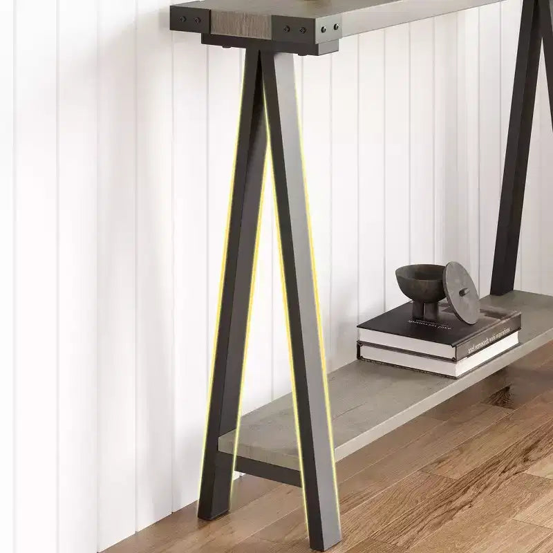 Console de ferme avec cadre en métal Table de canapé