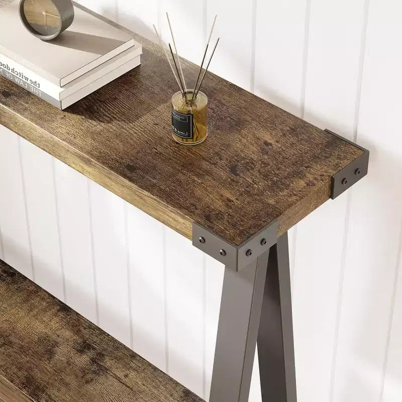 Console de ferme avec cadre en métal Table de canapé