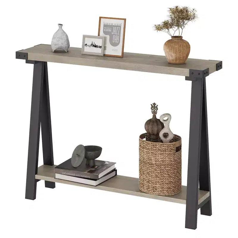 Console de ferme avec cadre en métal Table de canapé