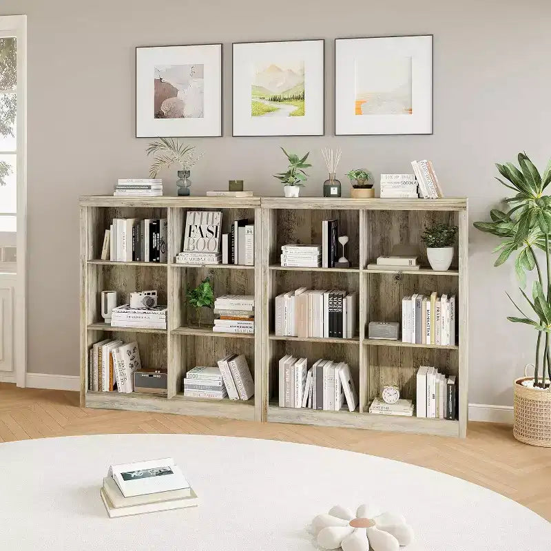 Organisateur de rangement à 6 cubes, étagère de présentation à 3 niveaux, bibliothèque cubby