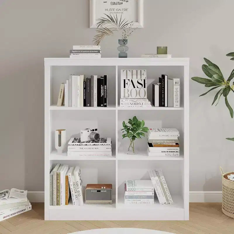 Organisateur de rangement à 6 cubes, étagère de présentation à 3 niveaux, bibliothèque cubby