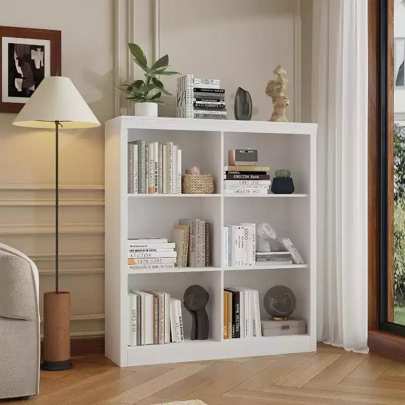 Organisateur de rangement à 6 cubes, étagère de présentation à 3 niveaux, bibliothèque cubby