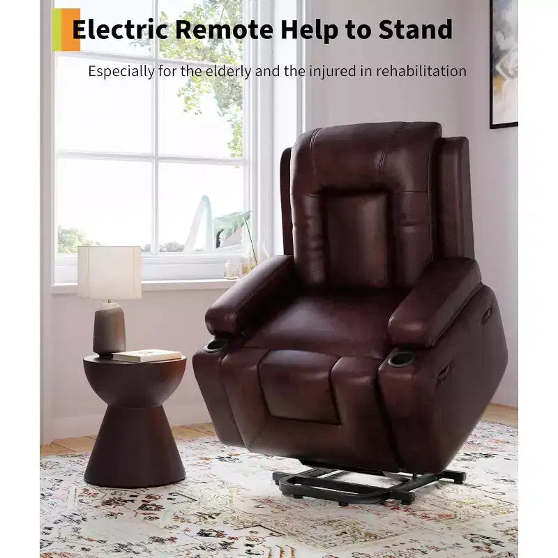Fauteuil inclinable électrique surdimensionné, Siège de cinéma maison avec support lombaire