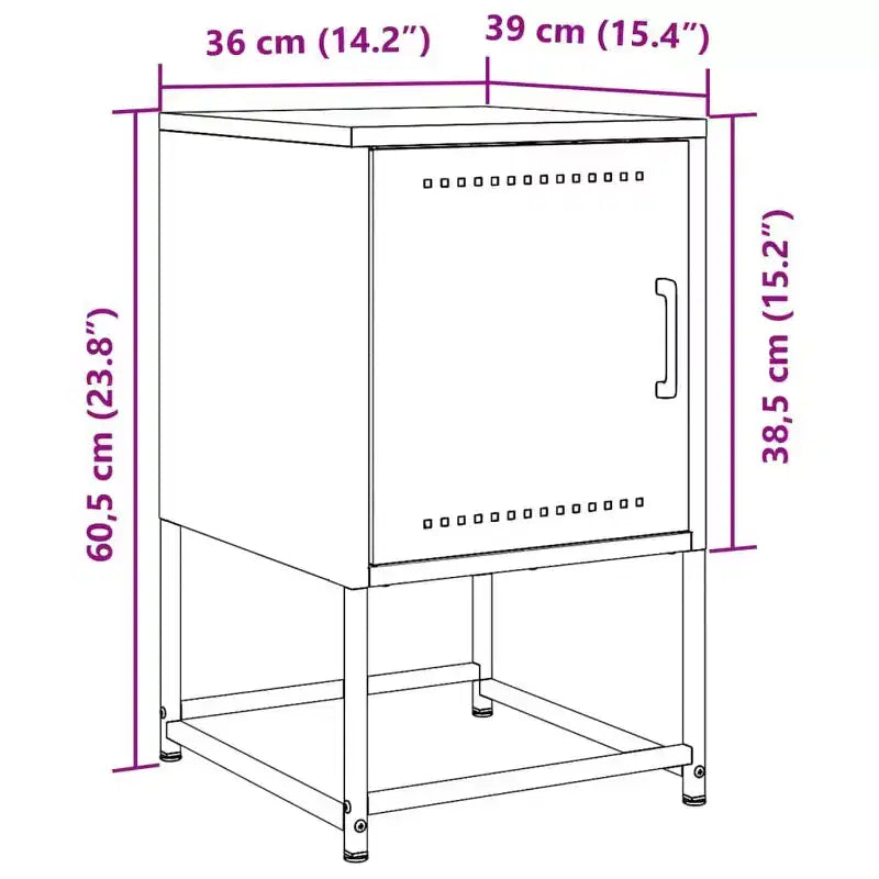 Table de chevet noire