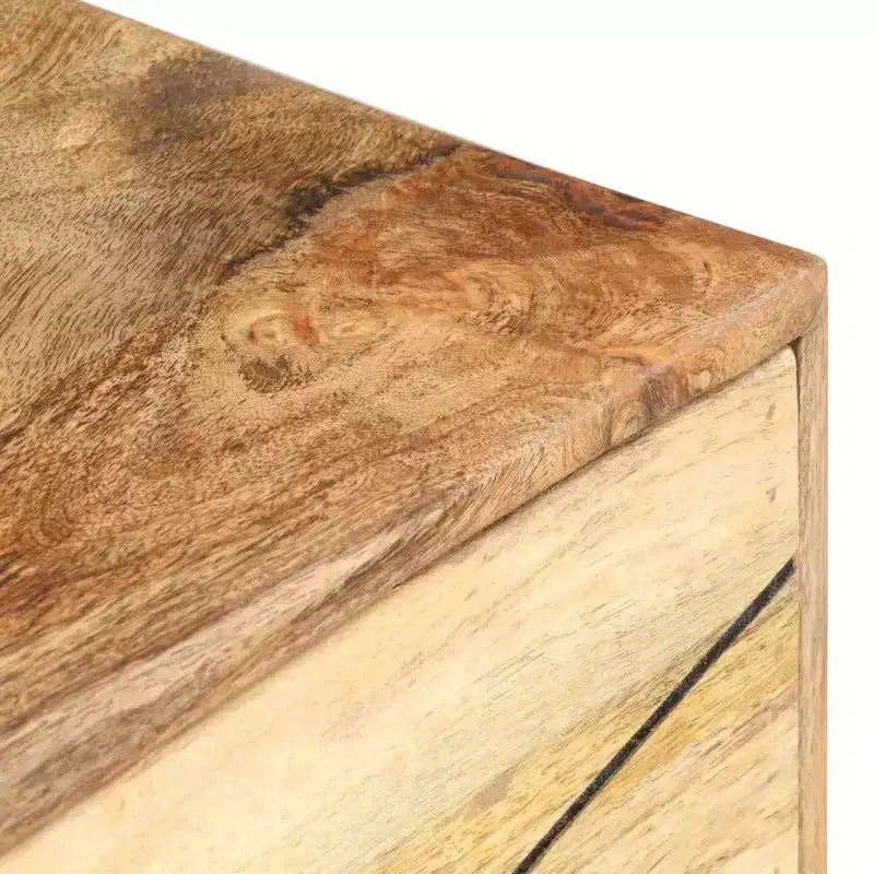 Table de chevet de rangement pour chambre à coucher en bois de manguier massif