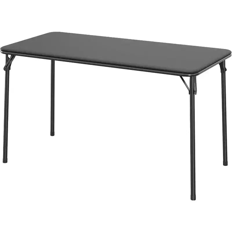 Table rectangulaire pliante portable avec surface en cuir PU