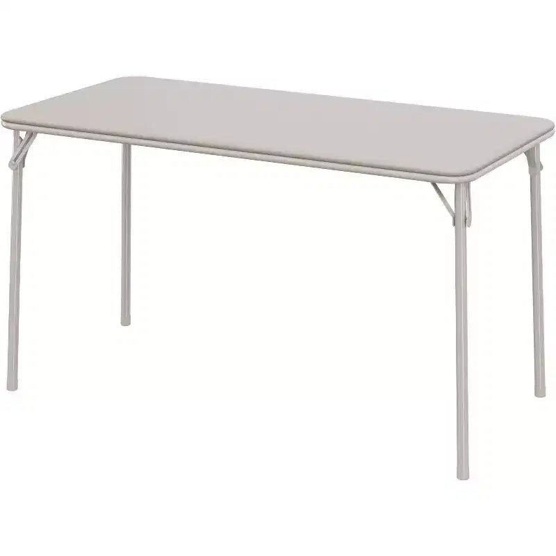 Table rectangulaire pliante portable avec surface en cuir PU