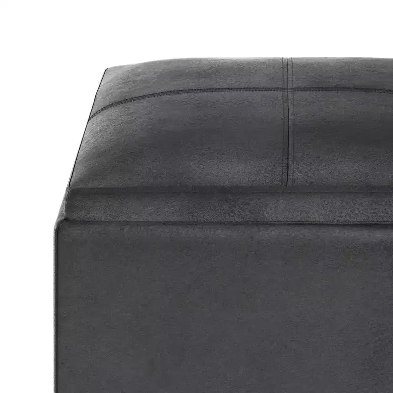 Pouffe de rangement cube avec plateau