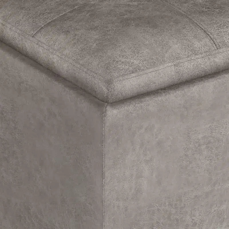 Pouffe de rangement cube avec plateau