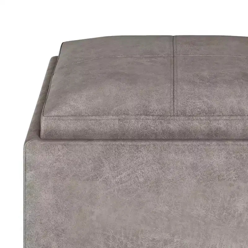 Pouffe de rangement cube avec plateau
