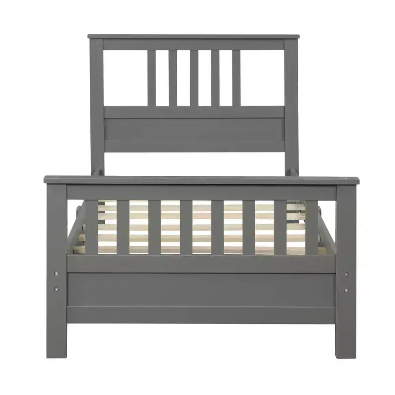Lit plateforme en bois double/simple avec tête et pied de lit