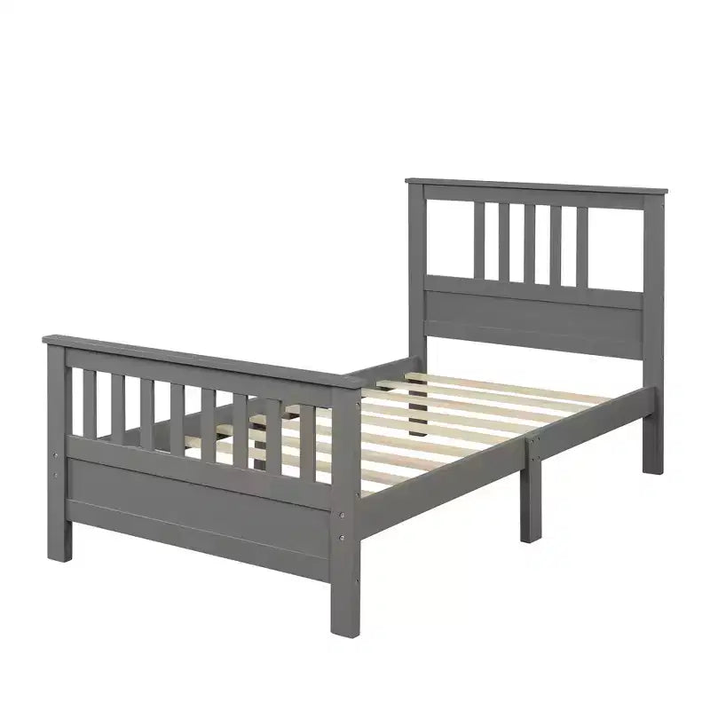 Lit plateforme en bois double/simple avec tête et pied de lit
